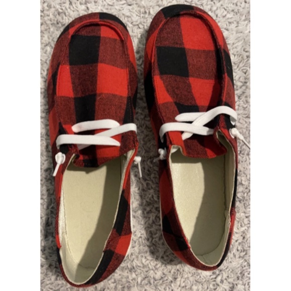 SHEIN Shoes Buffalo Plaid Hey Dude Lookalike Shein Poshmark